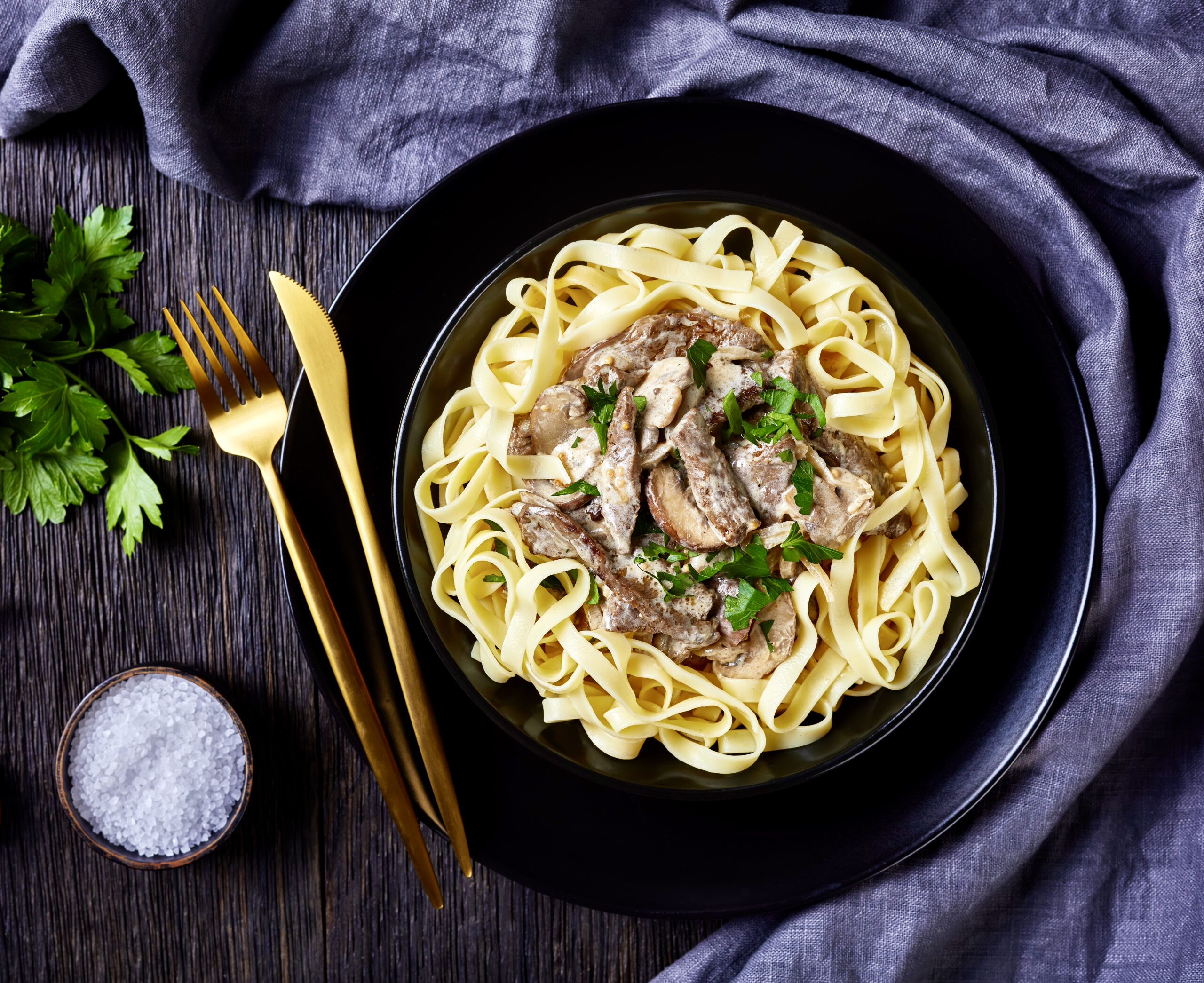 Creamy Beef Stroganoff